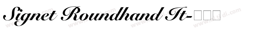 Signet Roundhand It字体转换